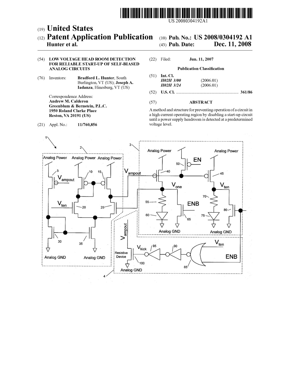 Low Voltage Head Room Detection For Reliable Start-Up Of Self-Biased Analog Circuits - diagram, schematic, and image 01