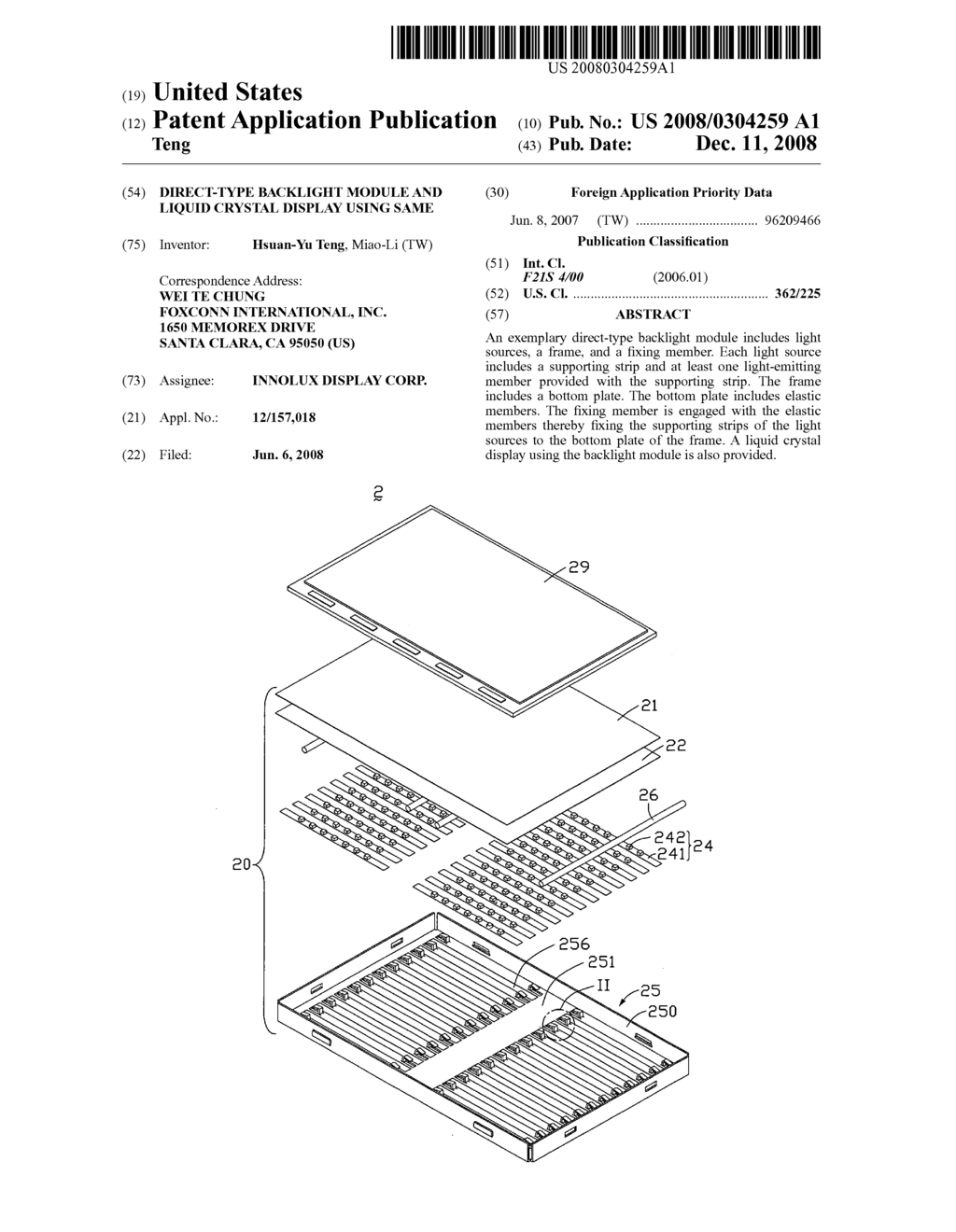 Direct-type backlight module and liquid crystal display using same - diagram, schematic, and image 01