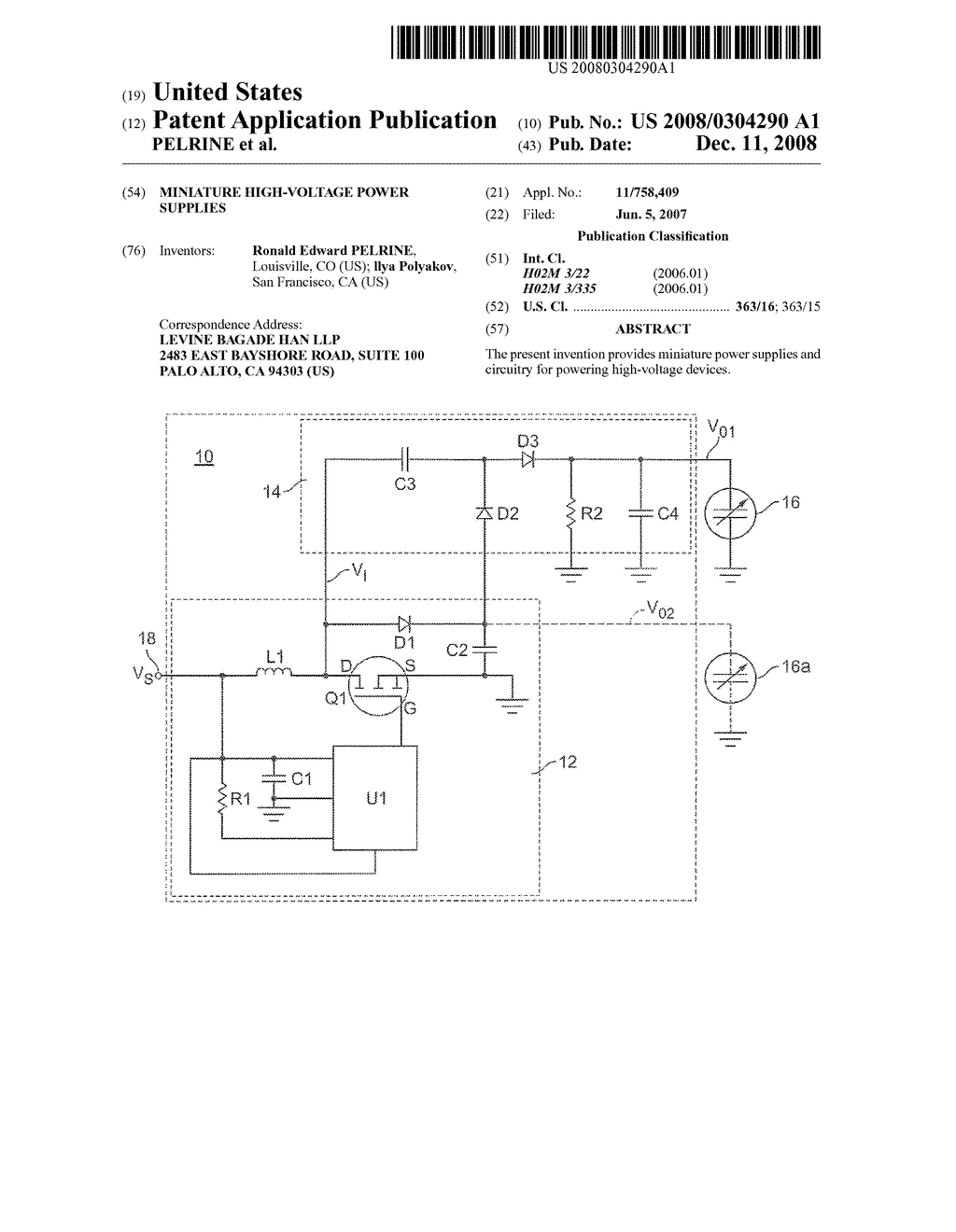 MINIATURE HIGH-VOLTAGE POWER SUPPLIES - diagram, schematic, and image 01