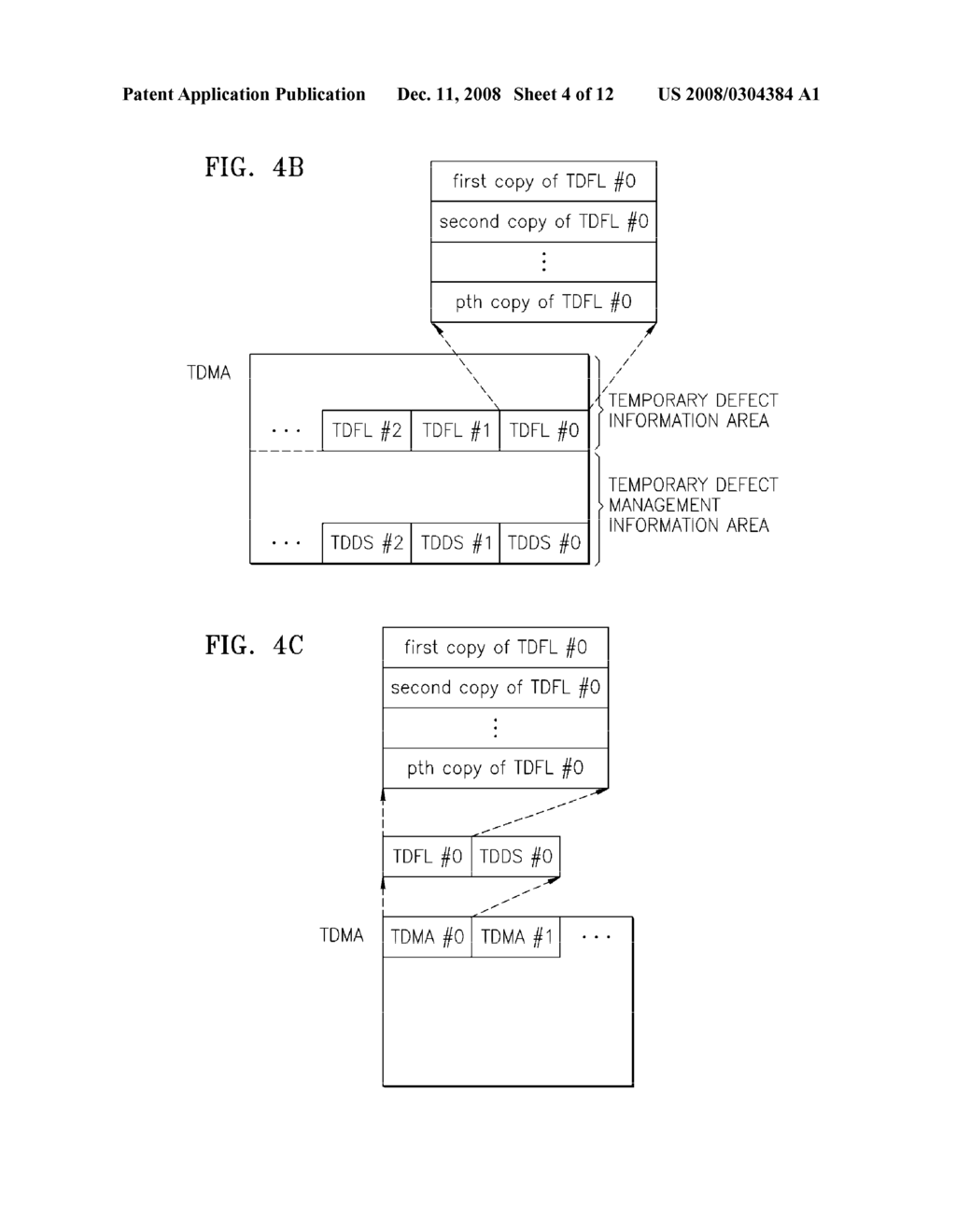 METHOD OF AND APPARATUS FOR MANAGING DISC DEFECTS USING TEMPORARY DEFECT MANAGEMENT INFORMATION (TDFL) AND TEMPORARY DEFECT MANAGEMENT INFORMATION (TDDS), AND DISC HAVING THE TDFL AND TDDS - diagram, schematic, and image 05