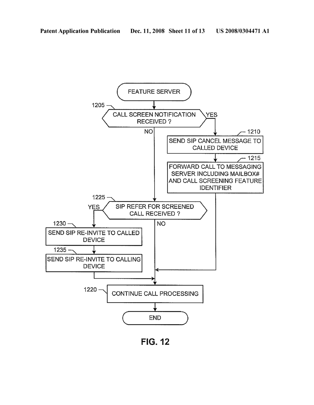 METHODS AND APPARATUS TO PERFORM CALL SCREENING IN A VOICE OVER INTERNET PROTOCOL (VOIP) NETWORK - diagram, schematic, and image 12