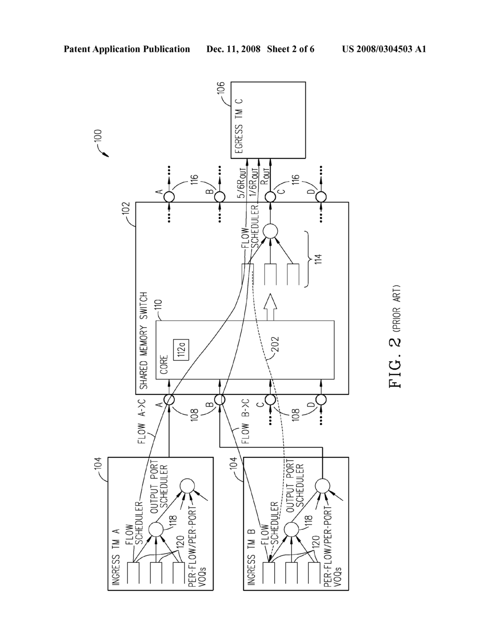 TRAFFIC MANAGER AND METHOD FOR PERFORMING ACTIVE QUEUE MANAGEMENT OF DISCARD-ELIGIBLE TRAFFIC - diagram, schematic, and image 03