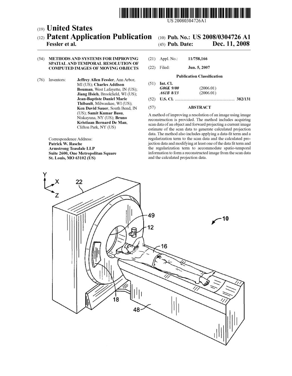 METHODS AND SYSTEMS FOR IMPROVING SPATIAL AND TEMPORAL RESOLUTION OF COMPUTED IMAGES OF MOVING OBJECTS - diagram, schematic, and image 01