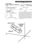 Color adjustment apparatus and computer-readable medium diagram and image