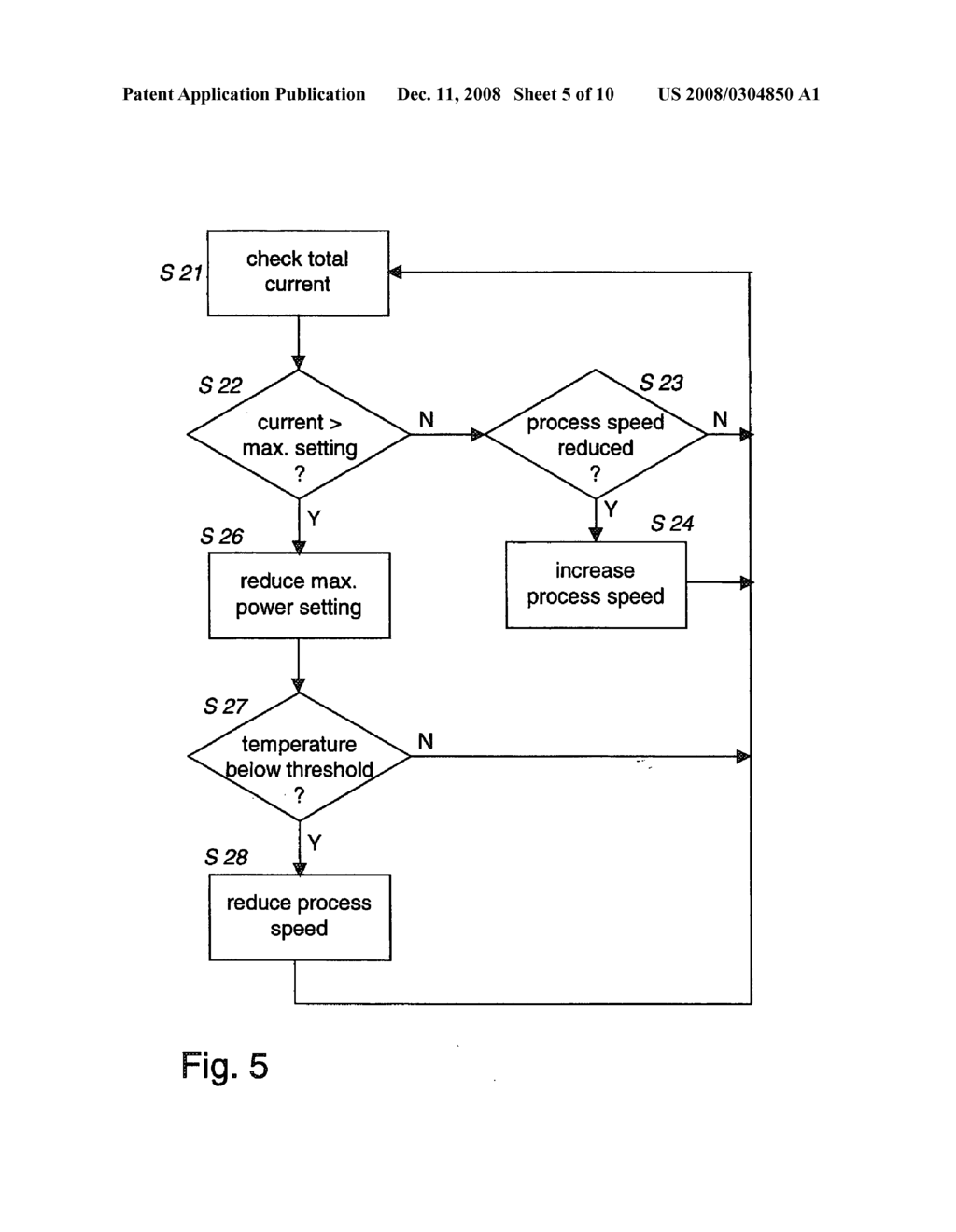 Variable speed printing device with mains overload prevention - diagram, schematic, and image 06