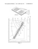 Method for fabricating polymer ridged waveguides by using tilted immersion lithography diagram and image