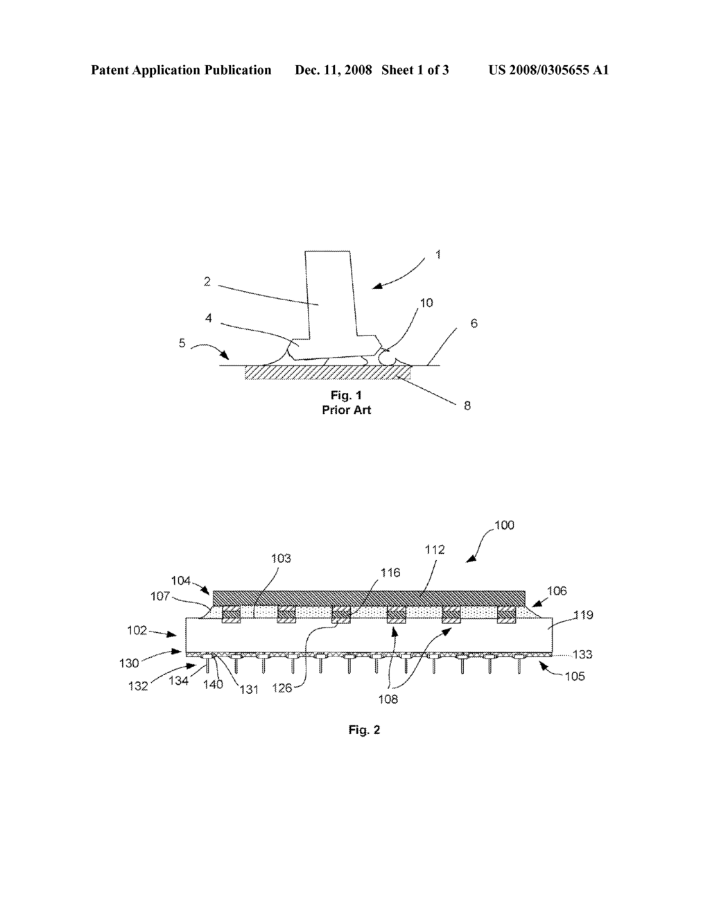 PIN GRID ARRAY PACKAGE SUBSTRATE INCLUDING PINS HAVING ANCHORING ELEMENTS - diagram, schematic, and image 02