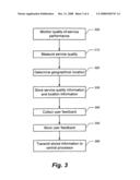 Methods, systems, and computer-readable media for measuring service quality via mobile handsets diagram and image