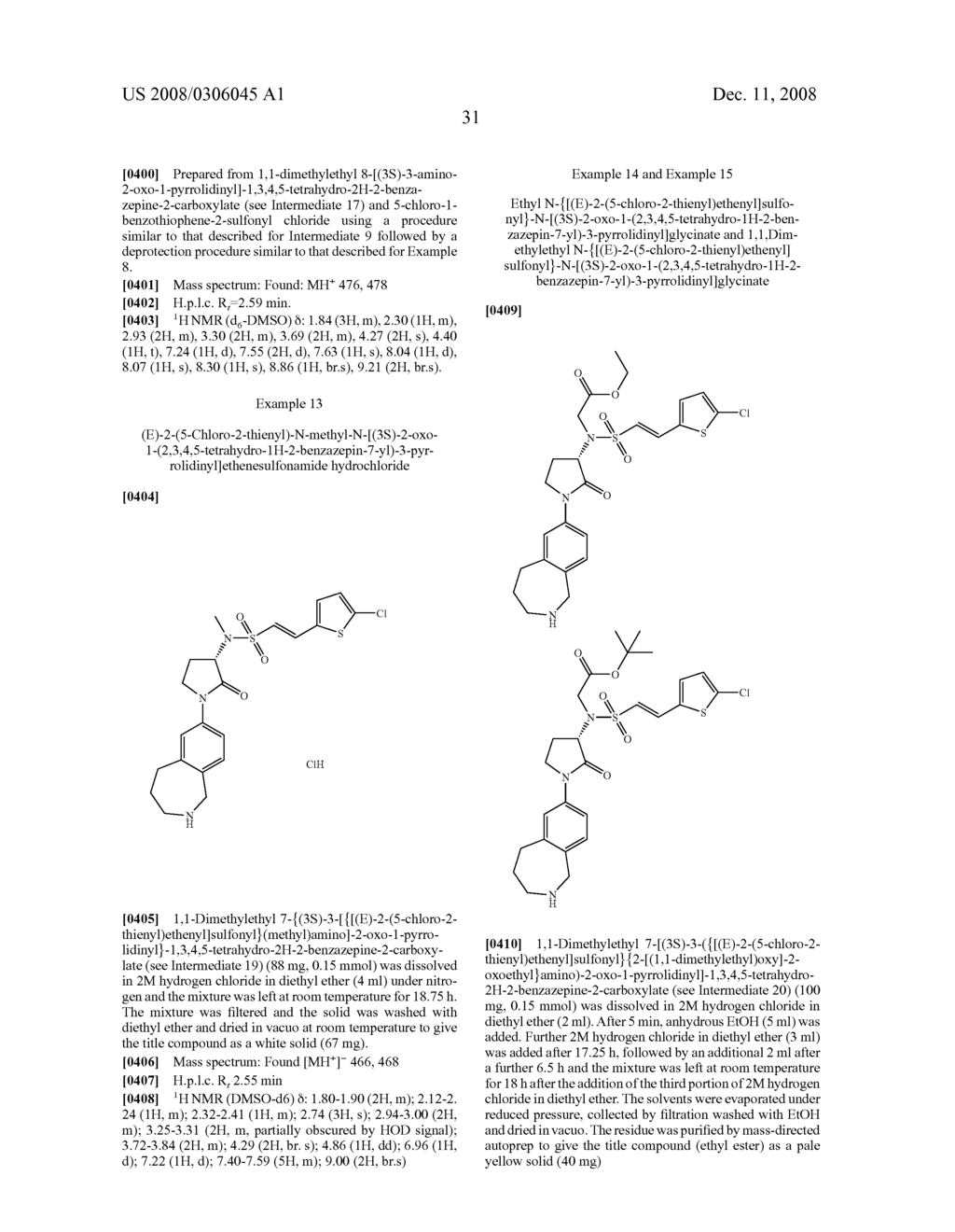 1-Benzazepine-3-Sulfonylamino-2-Pyrroridones as Factor Xa Inhibitors - diagram, schematic, and image 37