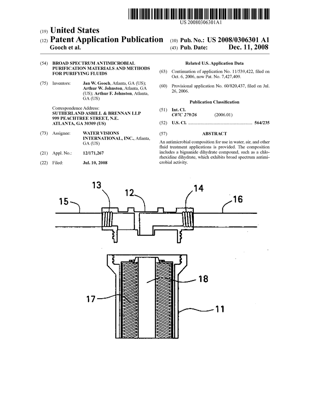 BROAD SPECTRUM ANTIMICROBIAL PURIFICATION MATERIALS AND METHODS FOR PURIFYING FLUIDS - diagram, schematic, and image 01