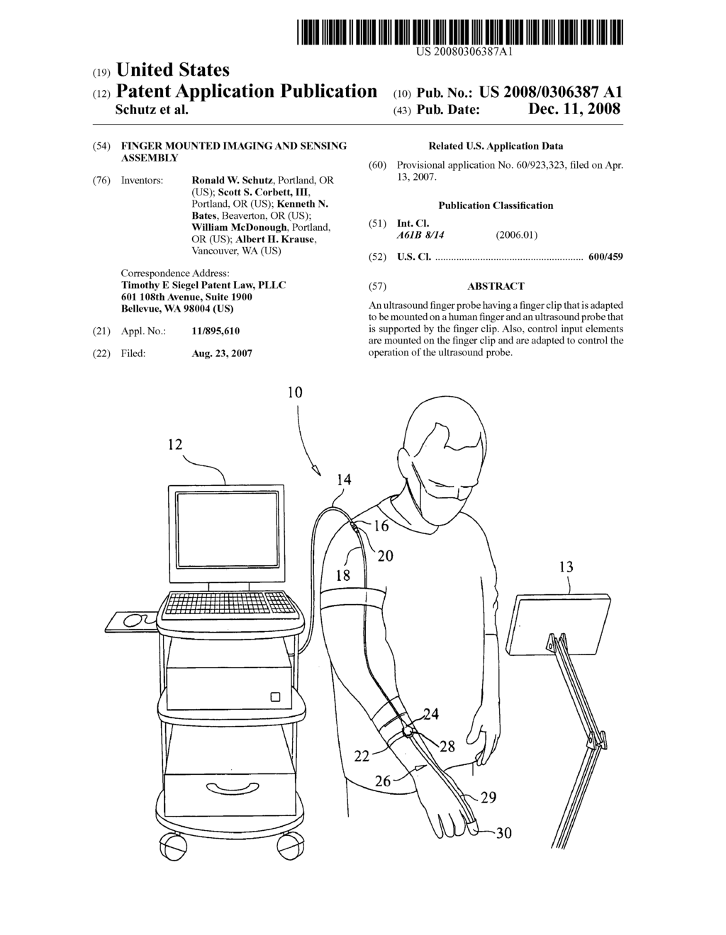 Finger mounted imaging and sensing assembly - diagram, schematic, and image 01