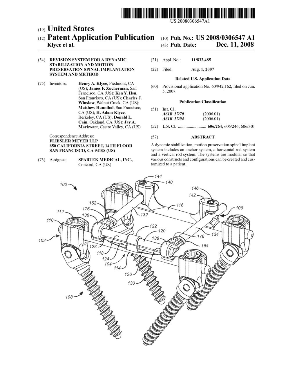 REVISION SYSTEM FOR A DYNAMIC STABILIZATION AND MOTION PRESERVATION SPINAL IMPLANTATION SYSTEM AND METHOD - diagram, schematic, and image 01