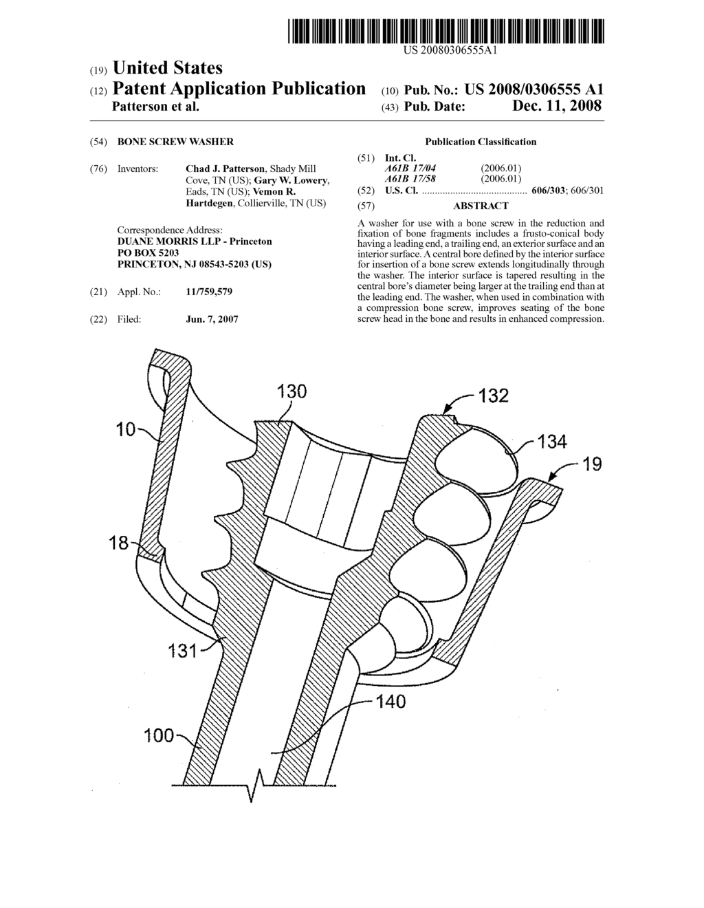 BONE SCREW WASHER - diagram, schematic, and image 01