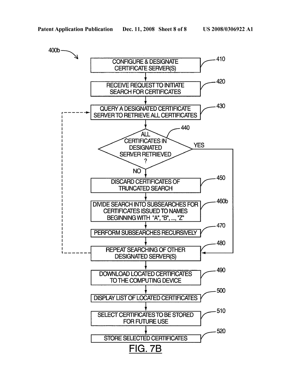 SYSTEM AND METHOD FOR ENABLING BULK RETRIEVAL OF CERTIFICATES - diagram, schematic, and image 09