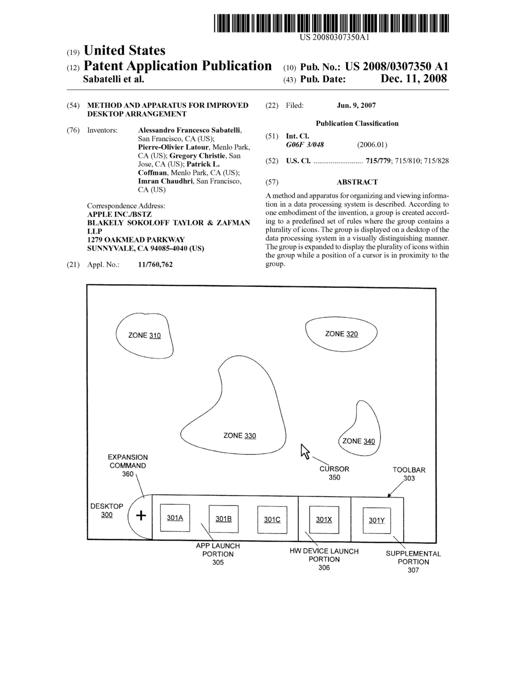 Method and Apparatus for Improved Desktop Arrangement - diagram, schematic, and image 01