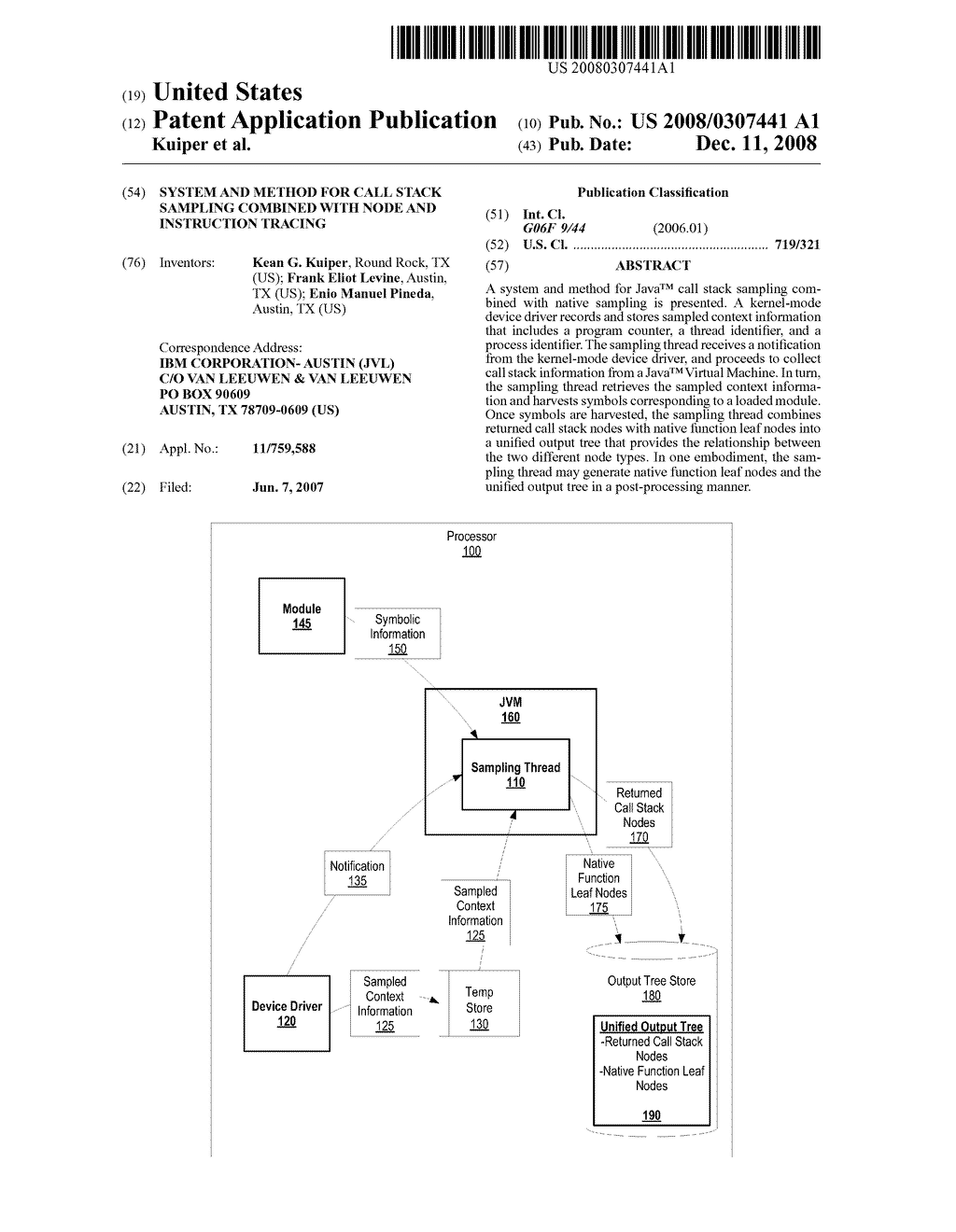 System and Method for Call Stack Sampling Combined with Node and Instruction Tracing - diagram, schematic, and image 01