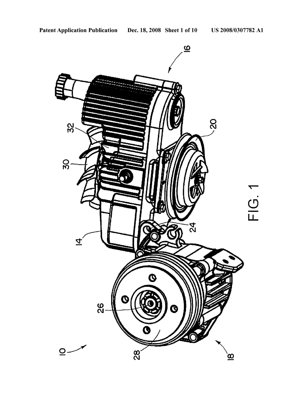 DRIVE WHEEL WITH AN INTEGRAL FAN FOR A HYDRAULIC POWER UNIT - diagram, schematic, and image 02