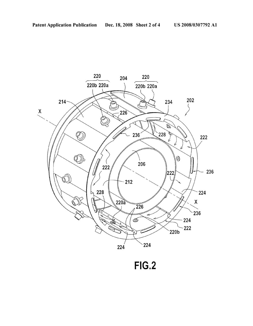 TURBOMACHINE COMBUSTION CHAMBER WITH HELICAL AIR FLOW - diagram, schematic, and image 03