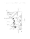 EXHAUST CASING HUB COMPRISING STRESS-DISTRIBUTING RIBS diagram and image