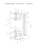 EXHAUST CASING HUB COMPRISING STRESS-DISTRIBUTING RIBS diagram and image