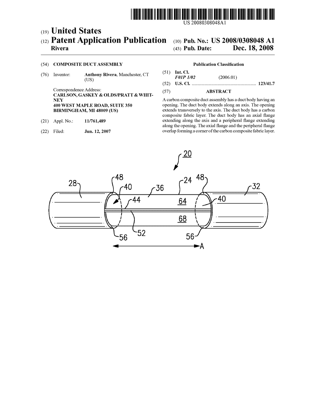 COMPOSITE DUCT ASSEMBLY - diagram, schematic, and image 01