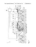 CORRUGATING MACHINE AND METHOD OF PRODUCING CORRUGATED CARDBOARD diagram and image