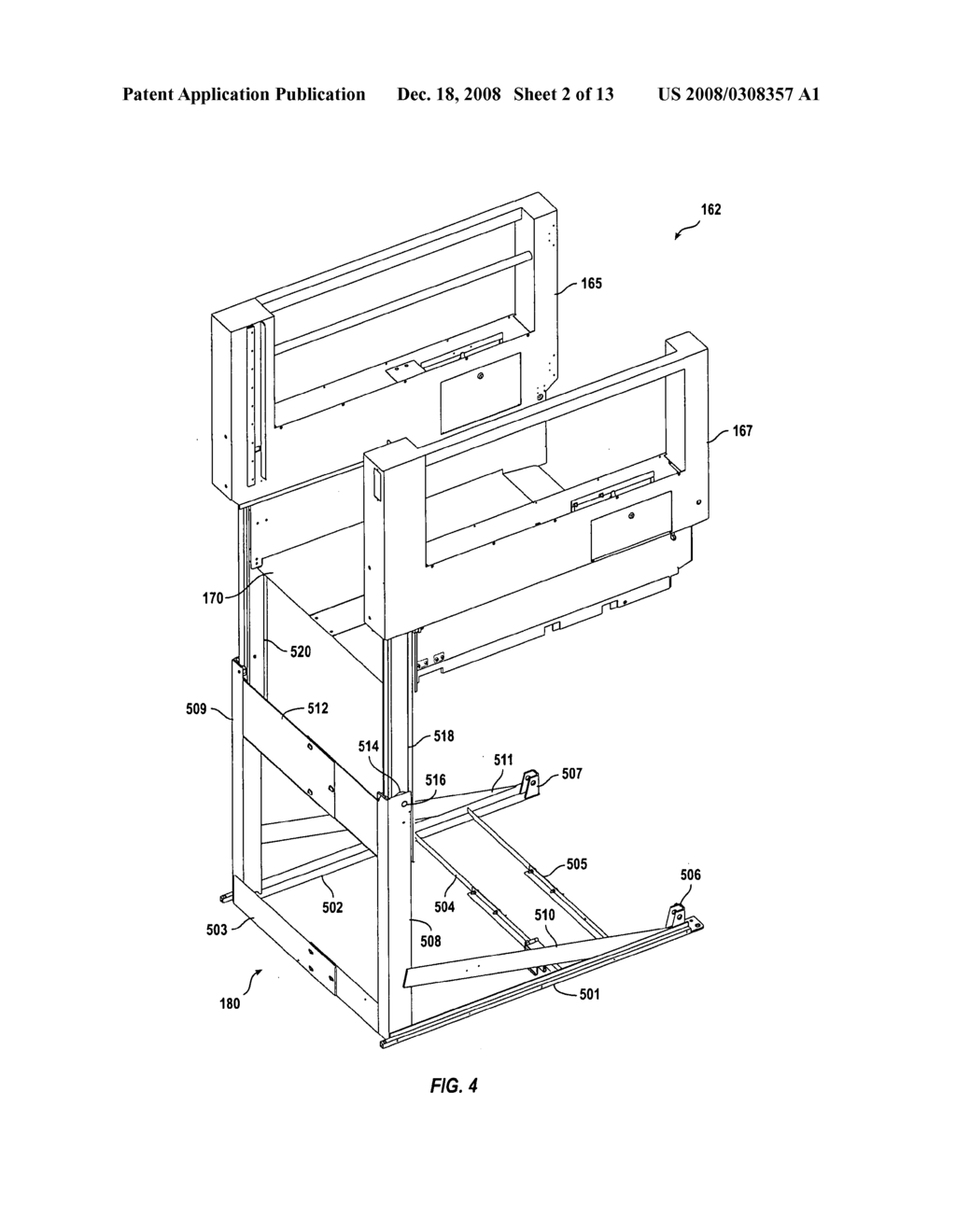 Permanently-installed wheel chair lift with height control - diagram, schematic, and image 03