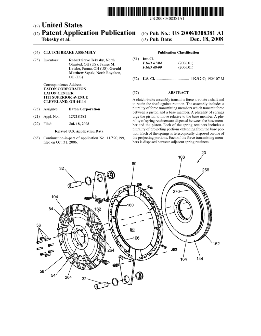 Clutch brake assembly - diagram, schematic, and image 01