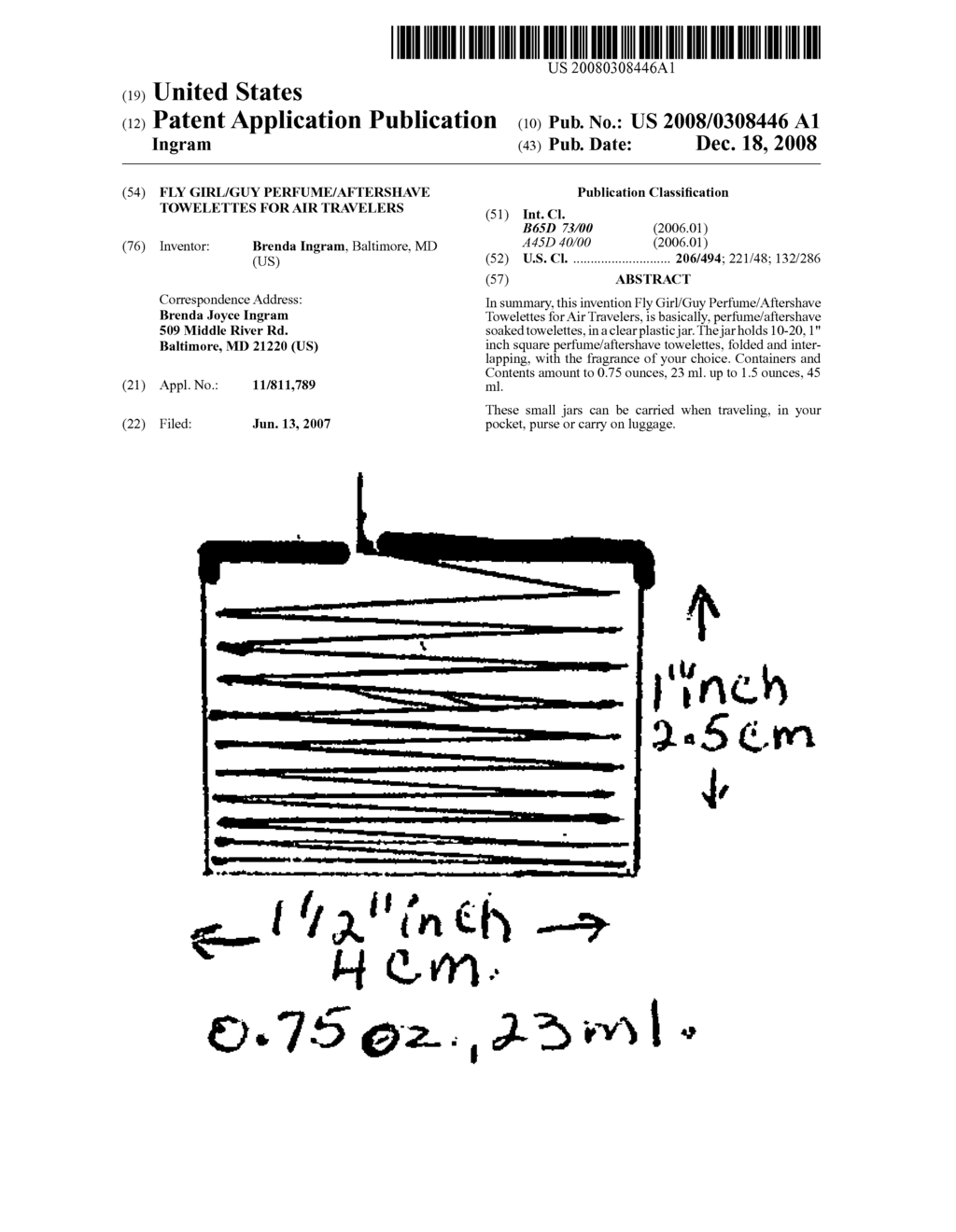 Fly girl/guy perfume/aftershave towelettes for air travelers - diagram, schematic, and image 01