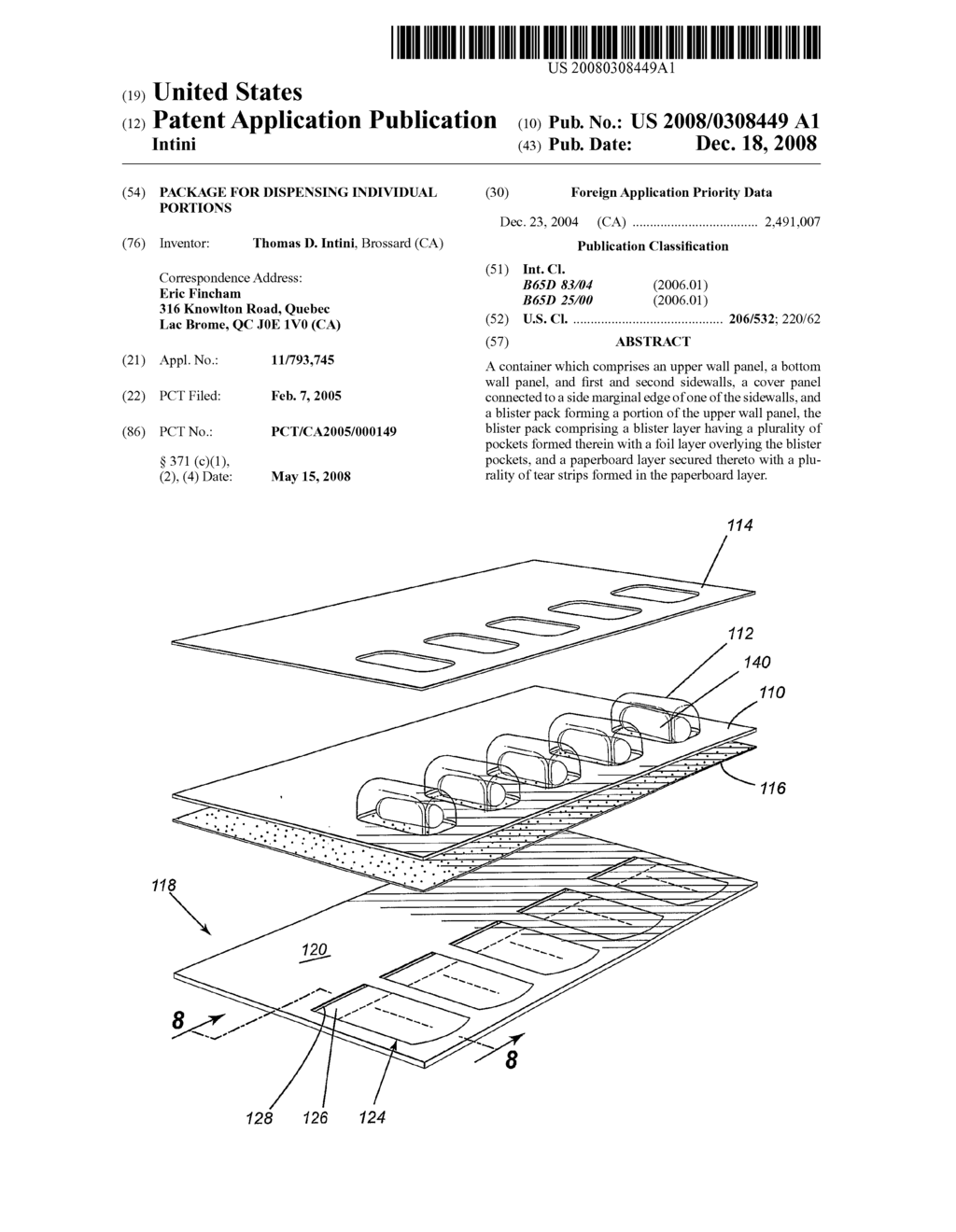 Package for Dispensing Individual Portions - diagram, schematic, and image 01