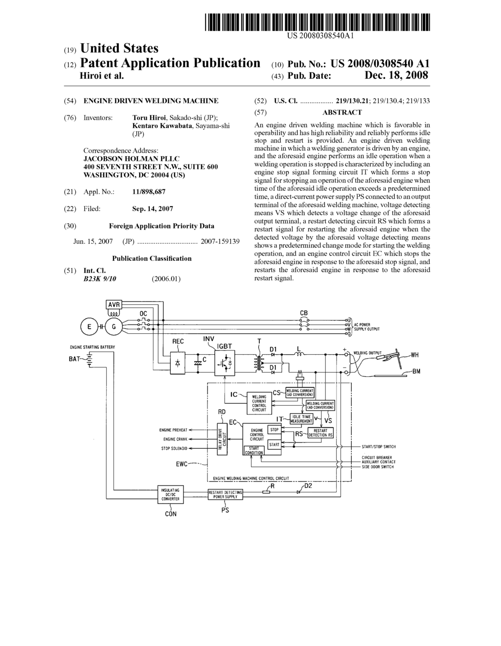 Engine driven welding machine - diagram, schematic, and image 01