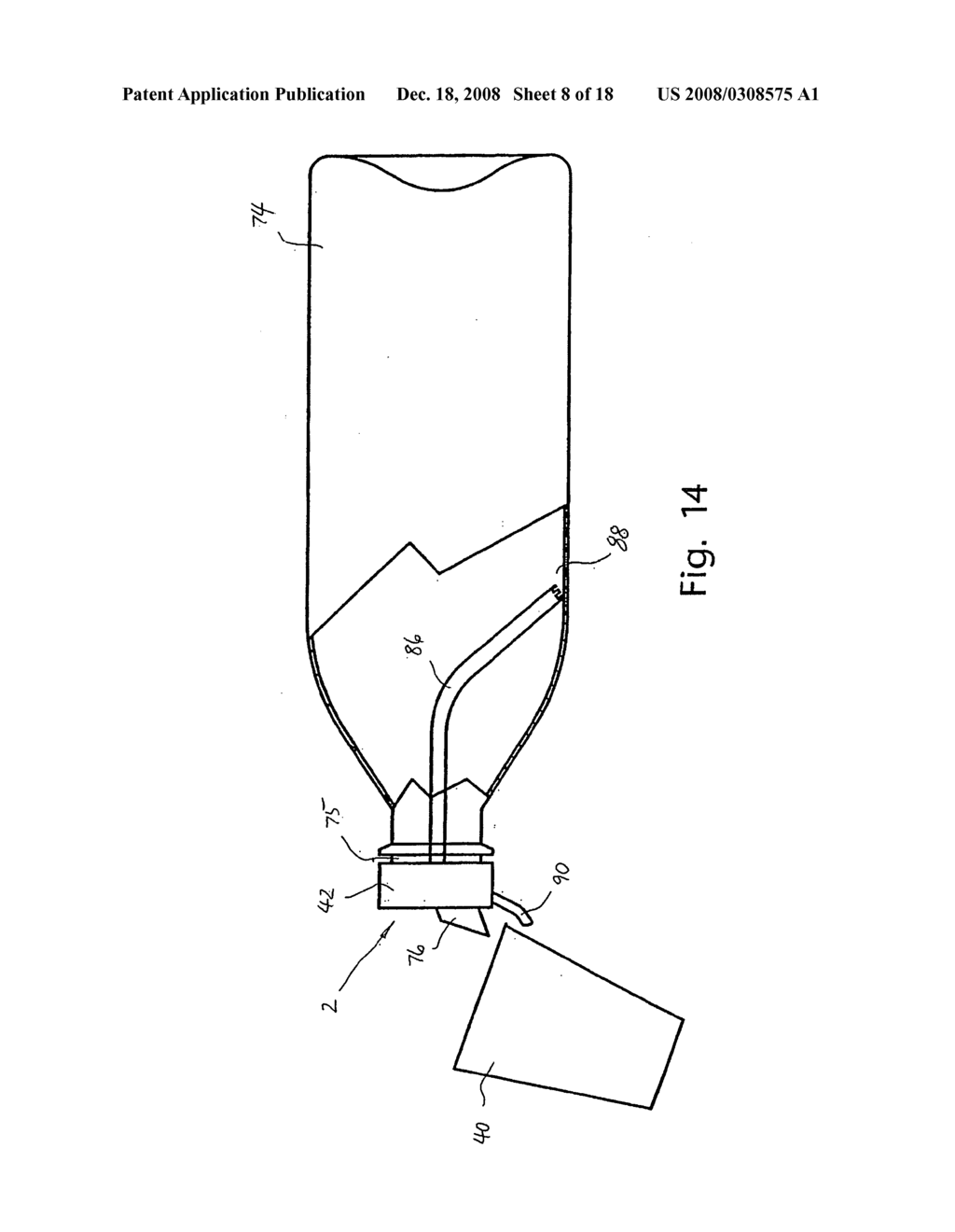 Dispensing Device for Reducing Loss of Dissolved Gas in a Liquid Outflow and a Method of Using Same - diagram, schematic, and image 09