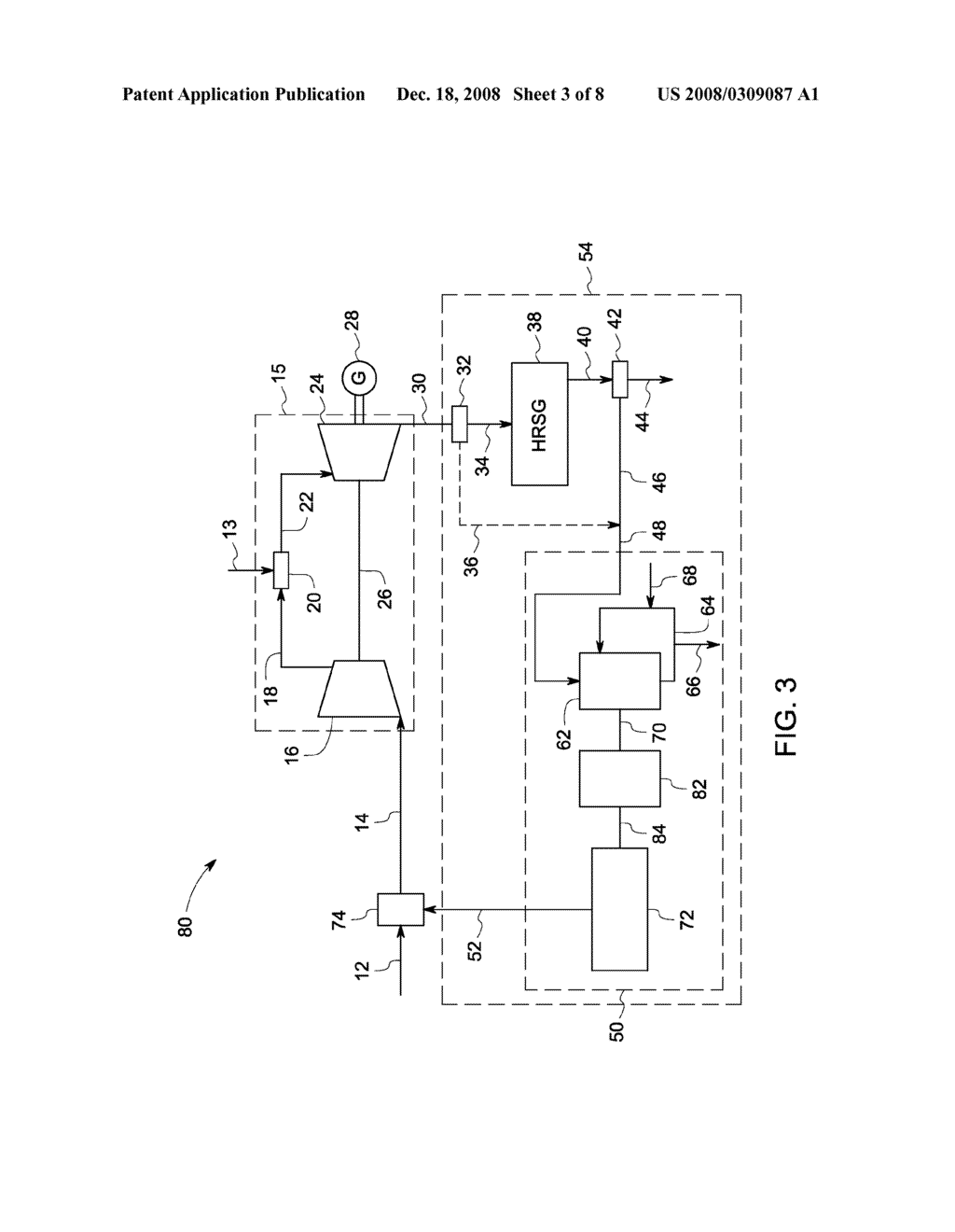 SYSTEMS AND METHODS FOR POWER GENERATION WITH EXHAUST GAS RECIRCULATION - diagram, schematic, and image 04