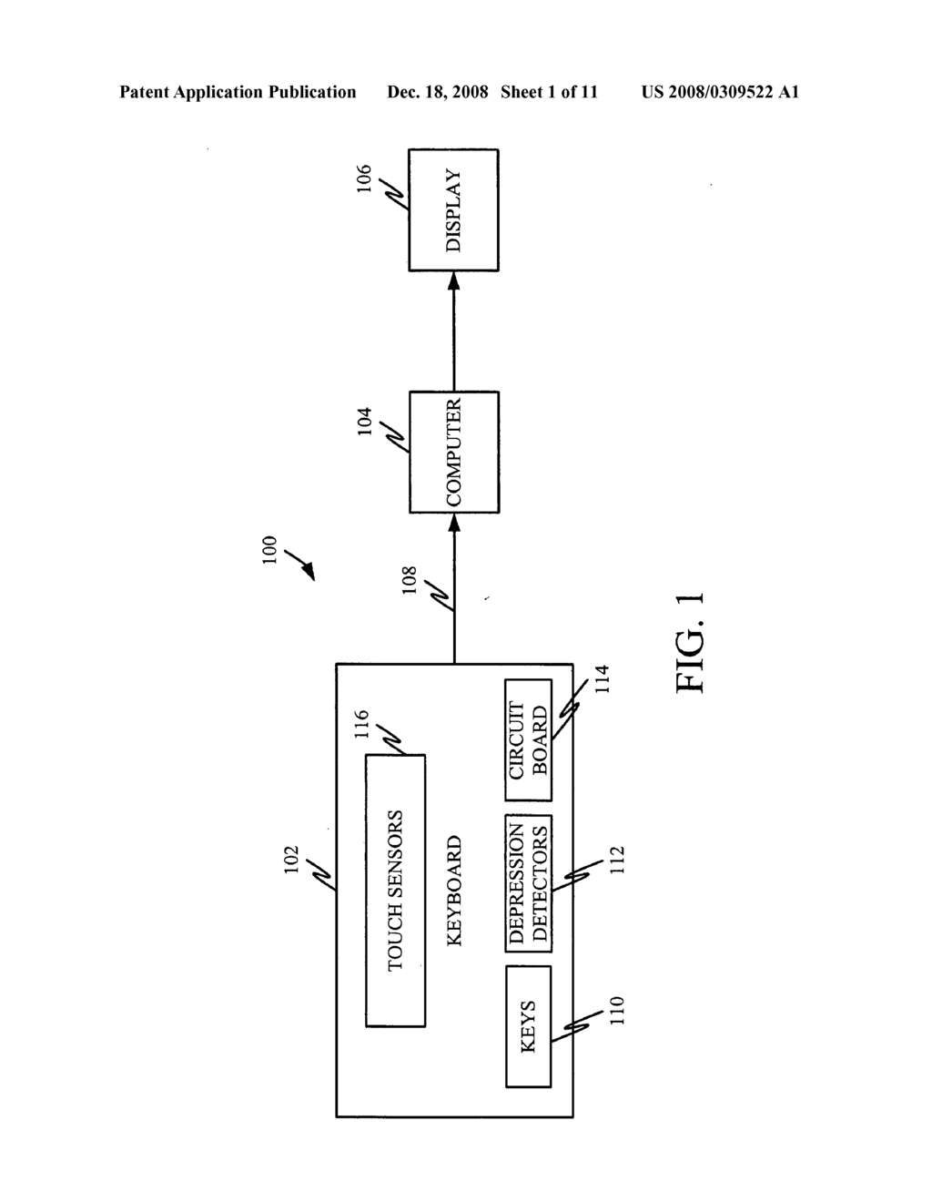 Keyboard with touch sensitive zones and corresponding computer user interface - diagram, schematic, and image 02