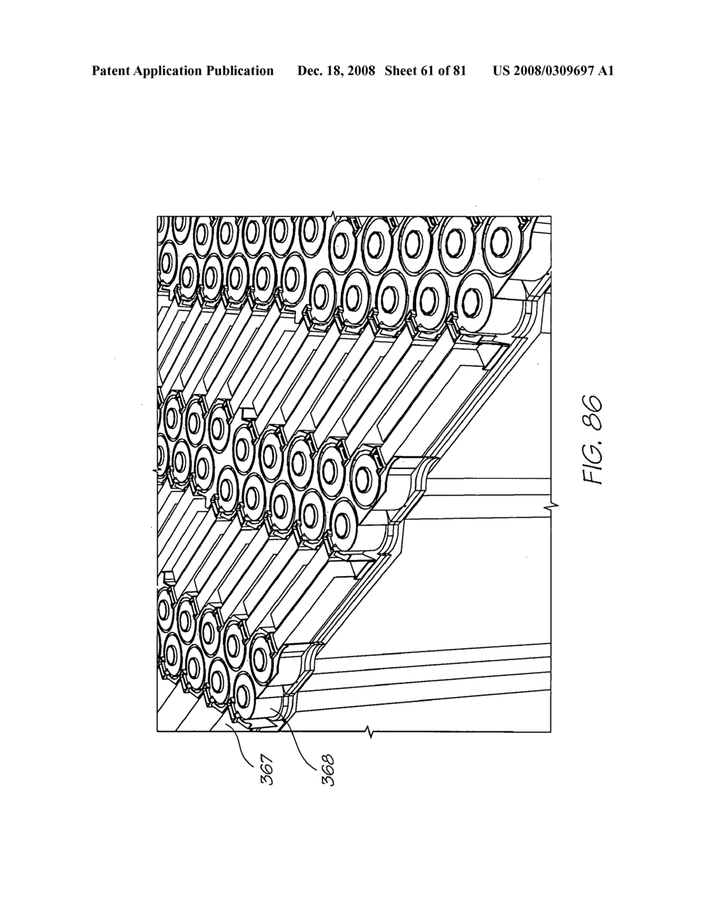 PRINTHEAD OF AN INKJET PRINTER HAVING DENSELY SPACED NOZZLES - diagram, schematic, and image 62