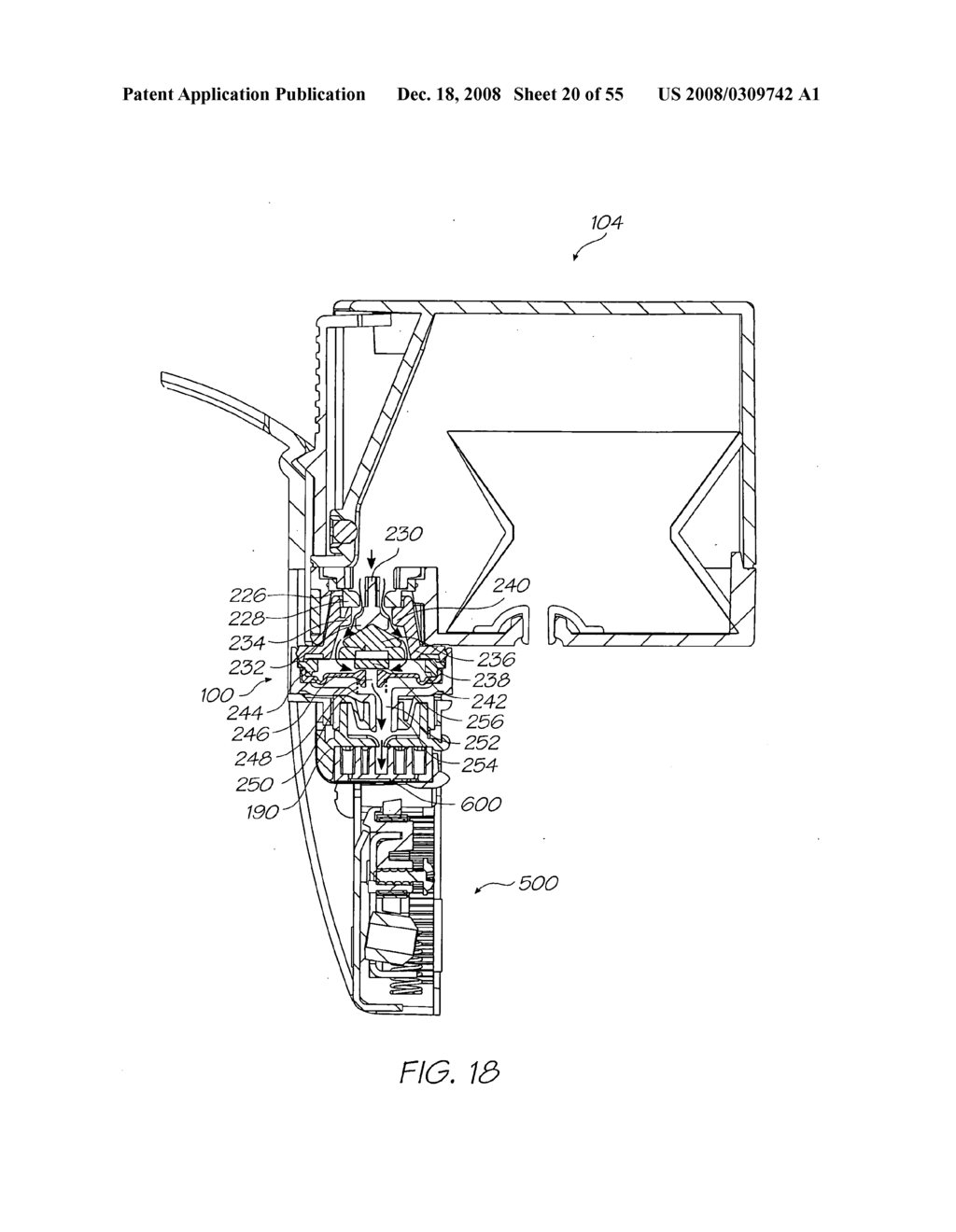 PRINTER WITH PRINTHEAD CARTRIDGE AND PRINTER BODY THAT SIMULTANEOUSLY ENGAGE AN INK CARTRIDGE - diagram, schematic, and image 21