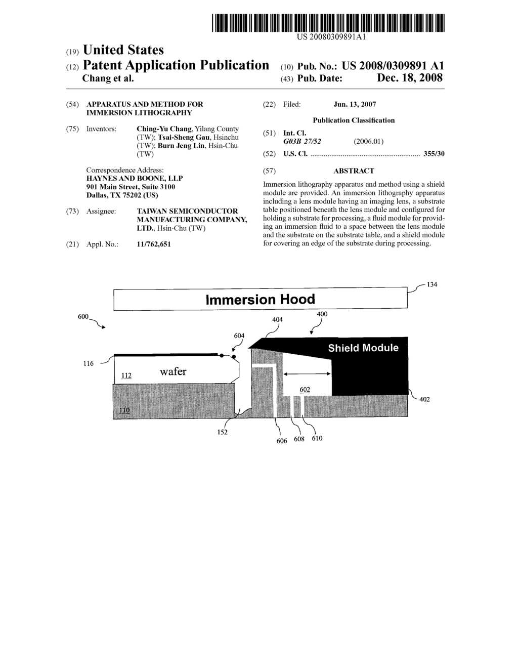 APPARATUS AND METHOD FOR IMMERSION LITHOGRAPHY - diagram, schematic, and image 01