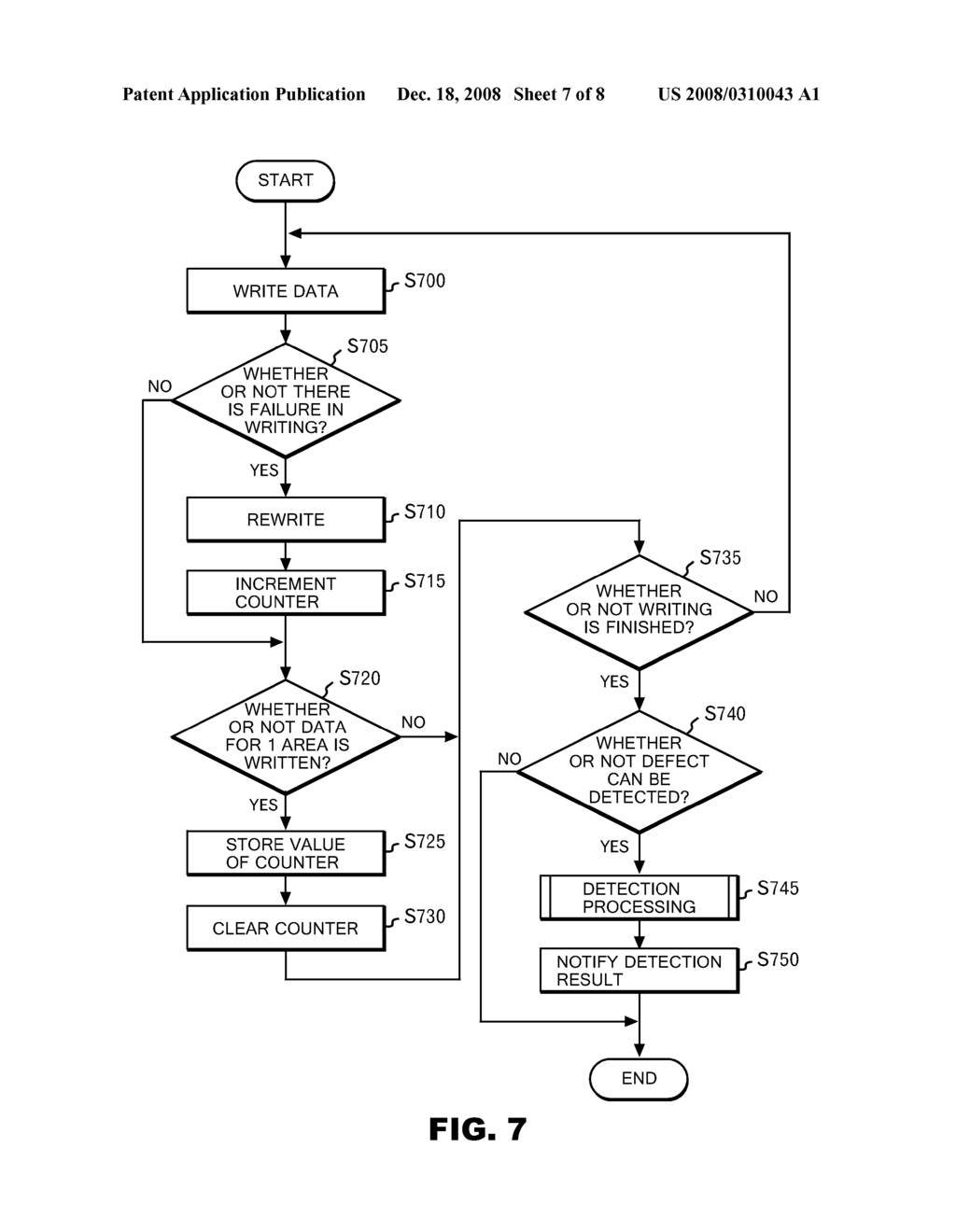 STORAGE DEVICE, DEFECT DETECTION METHOD AND PROGRAM FOR DETECTING DEFECT IN RECORDING MEDIUM - diagram, schematic, and image 08