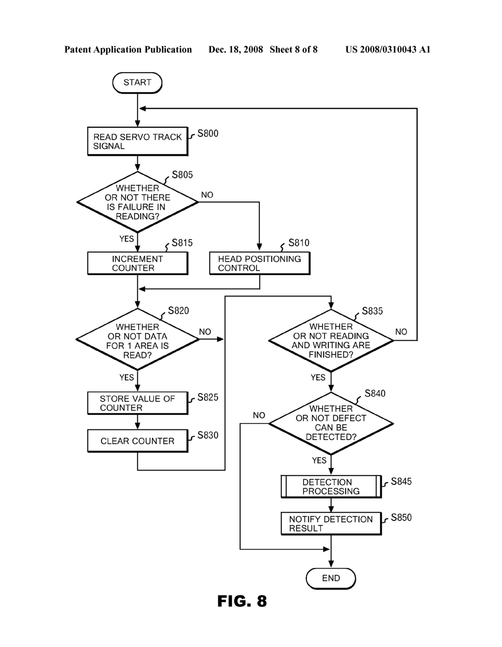 STORAGE DEVICE, DEFECT DETECTION METHOD AND PROGRAM FOR DETECTING DEFECT IN RECORDING MEDIUM - diagram, schematic, and image 09