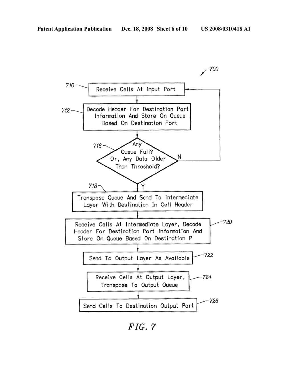 OUTPUT QUEUED SWITCH WITH A PARALLEL SHARED MEMORY, AND METHOD OF OPERATING SAME - diagram, schematic, and image 07