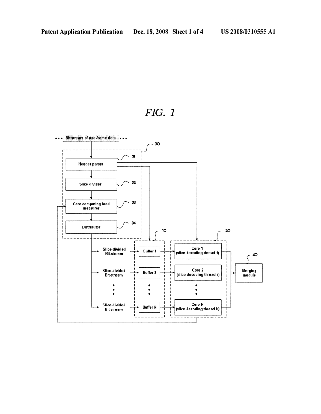 DISTRIBUTED DECODING DEVICE USING MULTI-CORE PROCESSOR AND METHOD FOR THE SAME - diagram, schematic, and image 02