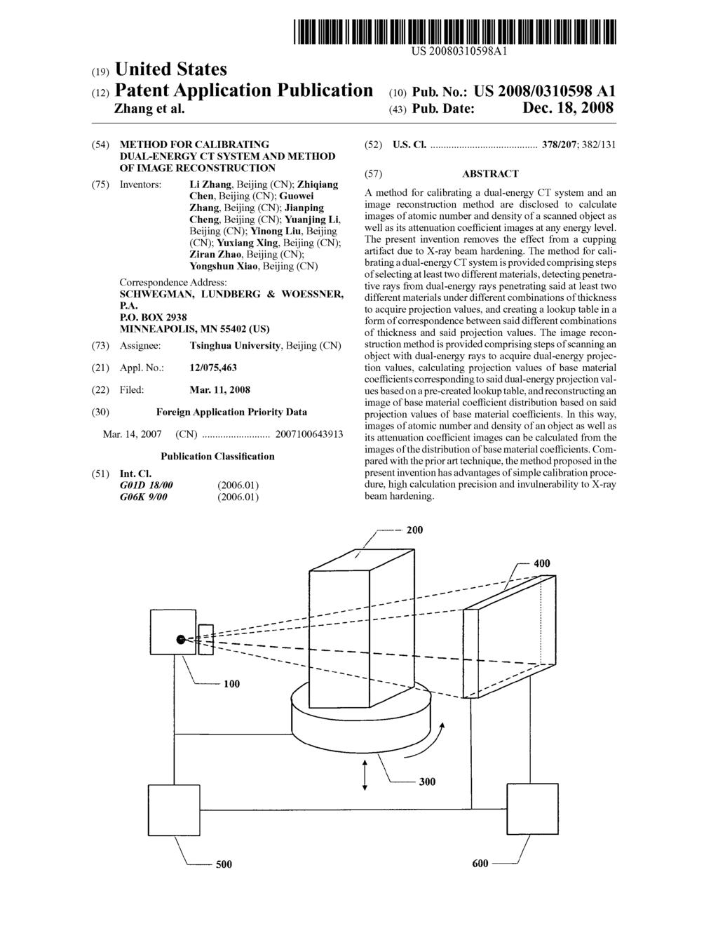 Method for calibrating dual-energy CT system and method of image reconstruction - diagram, schematic, and image 01