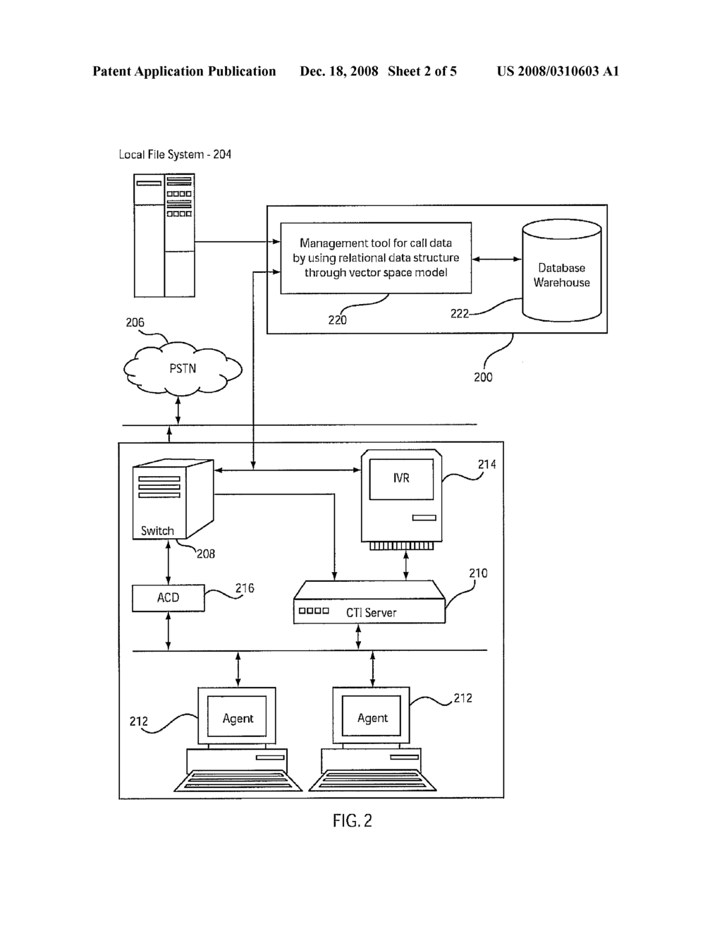 SYSTEM AND METHOD FOR MANAGEMENT OF CALL DATA USING A VECTOR BASED MODEL AND RELATIONAL DATA STRUCTURE - diagram, schematic, and image 03