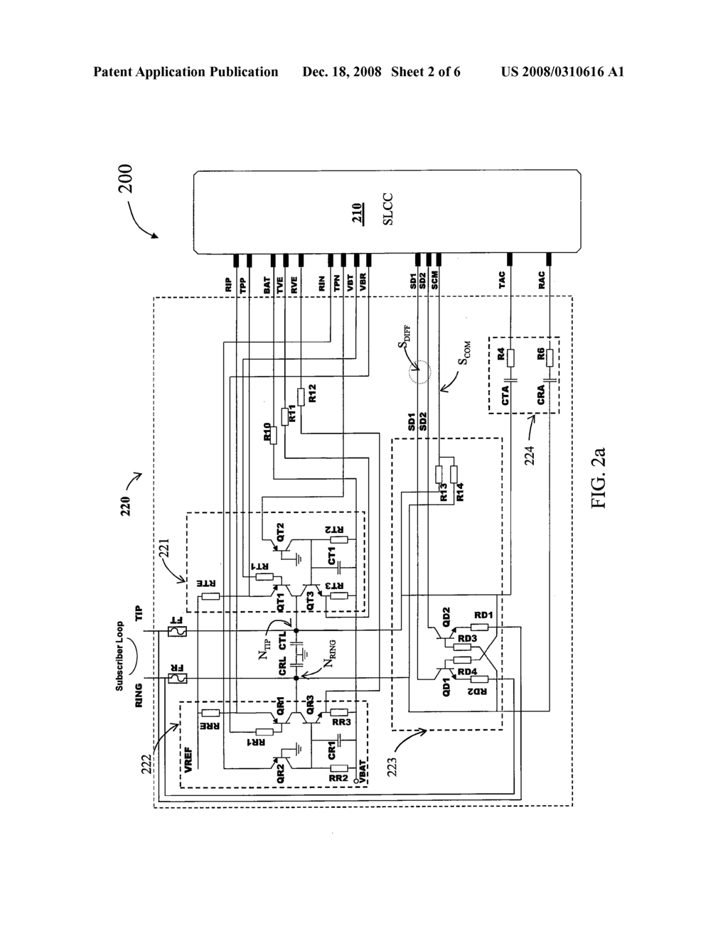 METHOD AND SYSTEM FOR SUBSCRIBER LINE INTERFACE CIRCUIT - diagram, schematic, and image 03