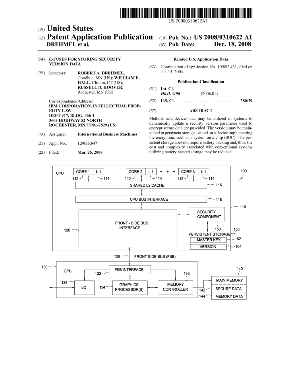 E-FUSES FOR STORING SECURITY VERSION DATA - diagram, schematic, and image 01