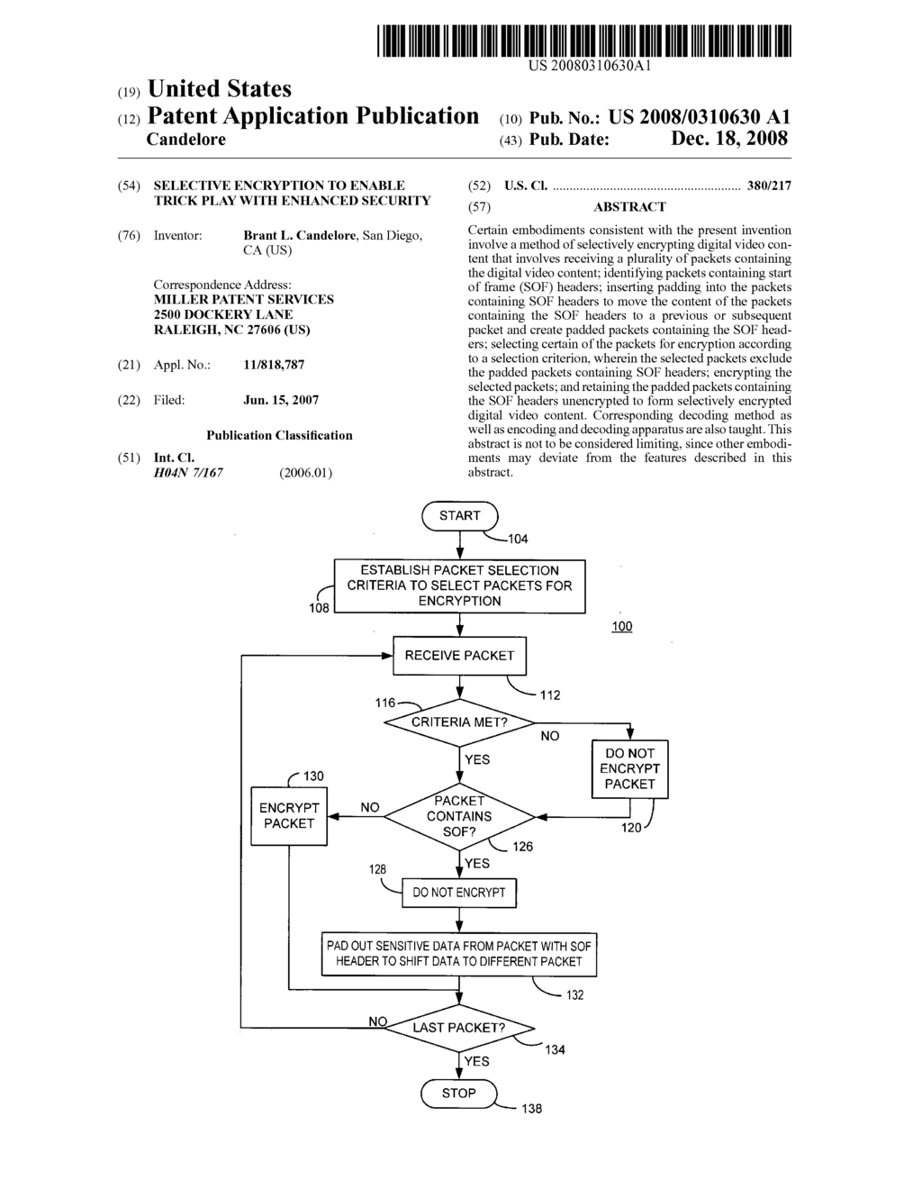 Selective encryption to enable trick play with enhanced security - diagram, schematic, and image 01