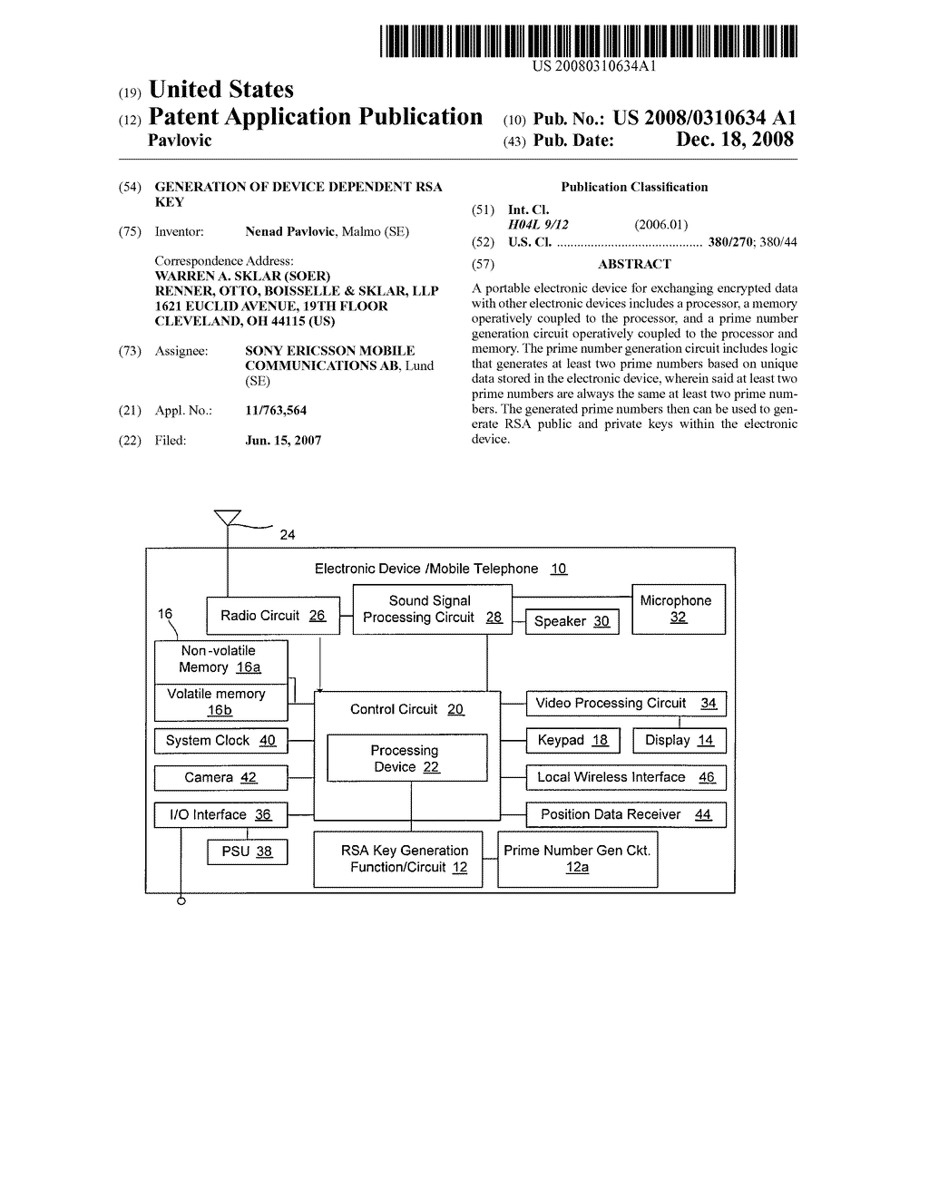 GENERATION OF DEVICE DEPENDENT RSA KEY - diagram, schematic, and image 01