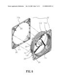 Sectional fan frame structure diagram and image