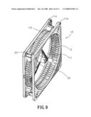 Sectional fan frame structure diagram and image