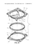 Sectional fan frame structure diagram and image